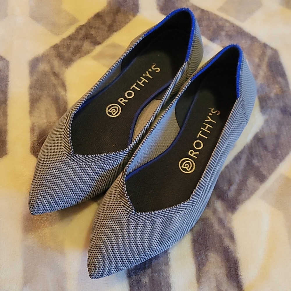 Grey Rothys Pointed Toes Shoes SZ 8